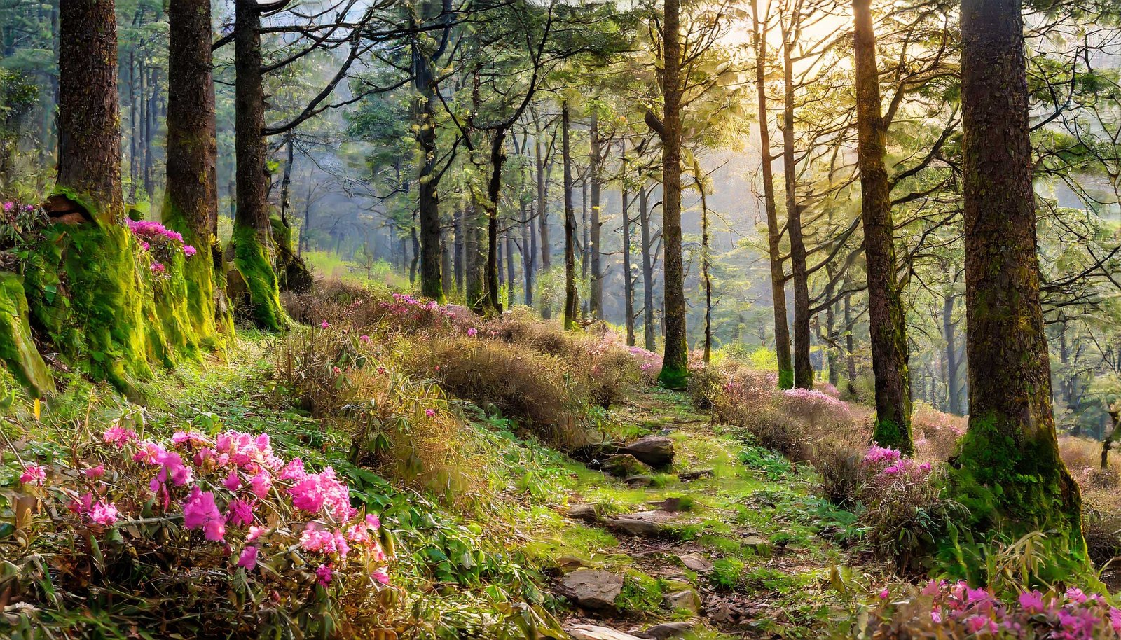 woodland-that-is-being-rapidly-over-run-with-Rhododendron,-or-an-expanding-area-of-Himalayan woodland-that-is-being-rapidly-over-run-with-Rhododendron-or-an-expanding-area-of-Himalayan.jpg